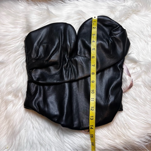 HOUSE OF CB Saffira Black Plunge Vegan Leather Corset. Size Small. New With Tags - Picture 7 of 13